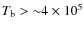 $T_{\rm b} > {\sim}4 \times 10^{5}$