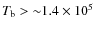 $T_{\rm b} >{\sim} 1.4\times 10^{5}$