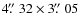 $4\hbox{$.\!\!^{\prime\prime}$ }32\times3\hbox{$.\!\!^{\prime\prime}$ }05$