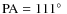 ${\rm PA}=111\hbox{$^\circ$ }$