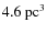 $ 4.6~{\rm pc}^3$