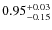 $0.95^{\rm +0.03}_{-0.15}$