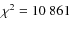 $\chi ^2=10~861$