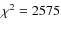 $\chi^2=2575$