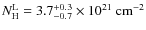 $N_{\rm H}^{\rm L}=3.7_{-0.7}^{+0.3} \times 10^{21}\rm ~cm^{-2}$