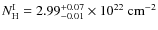 $N_{\rm H}^{\rm I}=2.99_{-0.01}^{+0.07} \times 10^{22}\rm ~cm^{-2}$