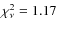 $\chi^2_\nu = 1.17$