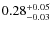 $0.28^{\rm +0.05}_{-0.03}$