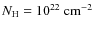$N_{\rm H} = 10^{22} \rm ~ cm^{-2}$