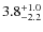 $3.8^{\rm +1.0}_{-2.2}$
