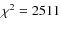 $\chi ^2=2511$