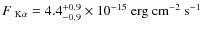 $F_{\rm ~K\alpha}=4.4_{-0.9}^{+0.9}\times 10^{-15}\rm ~erg ~cm^{-2} ~s^{-1}$