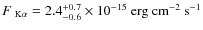 $F_{\rm ~K\alpha}=2.4_{-0.6}^{+0.7}\times 10^{-15}\rm ~erg ~cm^{-2} ~s^{-1}$
