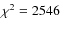 $\chi^2=2546$