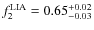 $ f^{\rm LIA}_{2}=0.65^{\rm +0.02}_{-0.03}$