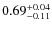 $0.69^{\rm +0.04}_{-0.11}$