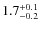 $1.7^{\rm +0.1}_{-0.2}$