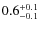 $0.6^{\rm +0.1}_{-0.1 }$