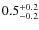 $0.5^{\rm +0.2}_{-0.2}$