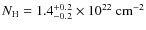 $N_{\rm H}=1.4_{-0.2}^{+0.2} \times 10^{22}\rm ~cm^{-2}$