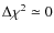 $\Delta \chi ^2 \simeq 0$