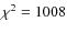 $\chi ^2 =1008$