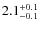 $2.1^{\rm +0.1}_{-0.1}$