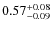 $0.57^{\rm +0.08}_{-0.09}$