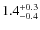 $1.4^{\rm +0.3}_{-0.4}$