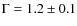 $\Gamma =1.2\pm0.1$