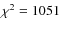 $\chi^{2}= 1051$