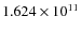 $1.624 \times 10^{11}$