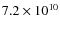 $7.2 \times 10^{10}$
