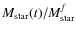 $M_{\rm star}(t) /M_{\rm star}^{f}$