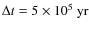 $\Delta t=5\times10^5~{\rm yr}$