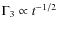 $\Gamma_3\propto t^{-1/2}$
