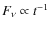 $F_{\nu}\propto t^{-1}$
