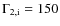 $\Gamma_{\rm 2, i}=150$
