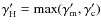 $\gamma'_{\rm H}=\max(\gamma'_{\rm m},\gamma'_{\rm c})$