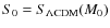 $S_0=S_{\Lambda {\rm CDM}}(M_0)$