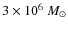 $3 \times10^{6}~M_{\odot}$