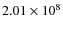 ${2.01\times 10^8}$