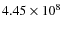 $4.45\times 10^8$