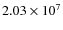 $2.03\times 10^7$