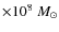 $\times10^8~M_\odot$