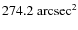 $274.2\ \rm arcsec^{2}$