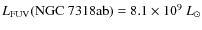 $L_{\rm FUV}({\rm NGC~7318ab}) = 8.1 \times 10^{9}~L_{\odot}$