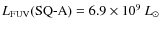 $L_{\rm FUV}(\mbox{SQ-A}) = 6.9\times 10^{9}~L_{\odot}$