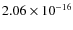 $2.06 \times 10^{-16}$