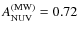 $A_{\rm NUV}^{\rm (MW)} = 0.72$